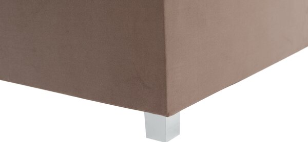 KONDELA Canapea extensibilă cu spaţiu de depozitare, maro Taupe, AURIA UNI