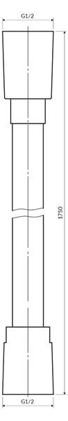 Omnires furtun de duș 175 cm argint SILVER-X175SL
