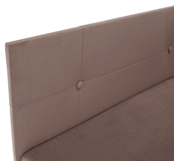 KONDELA Canapea extensibilă cu spaţiu de depozitare, maro Taupe, AURIA UNI