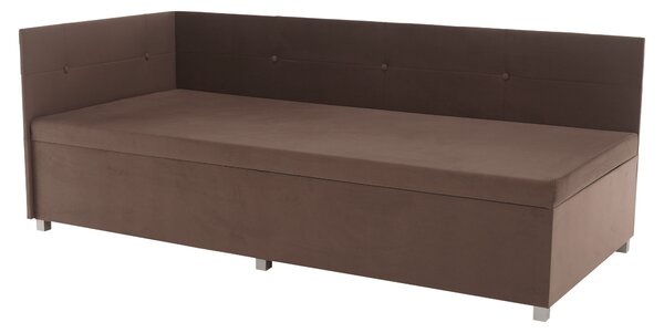 KONDELA Canapea extensibilă cu spaţiu de depozitare, maro Taupe, AURIA UNI