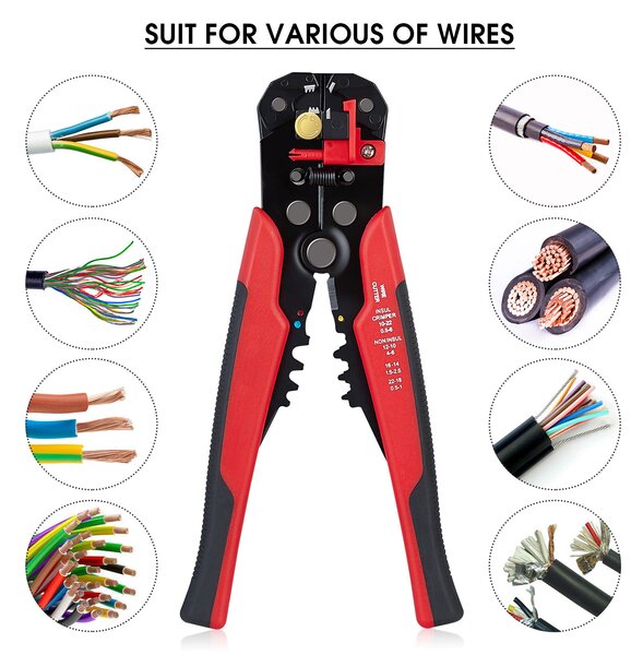 Set pentru decablat si sertizat, cleste dezizolare si 280 conectori terminali mama-tata, 0.2-6.0mm2 pt decablare, 0.5-6.0mm2 pt sertizare, onuvio®