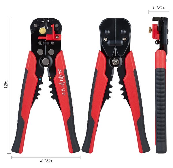 Set pentru decablat si sertizat, cleste dezizolare si 280 conectori terminali mama-tata, 0.2-6.0mm2 pt decablare, 0.5-6.0mm2 pt sertizare, onuvio®