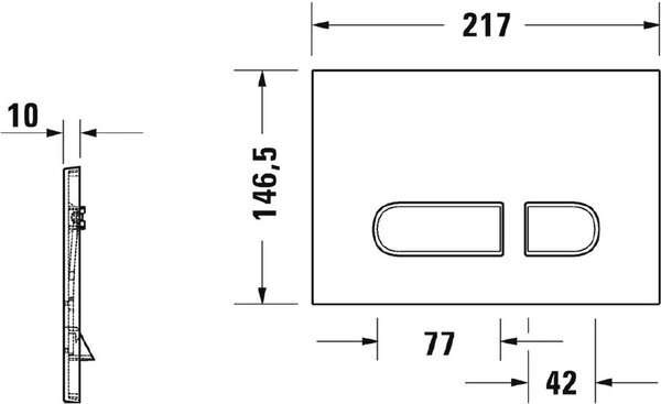 Duravit DuraSystem buton de spălare pentru WC alb WD5001011000