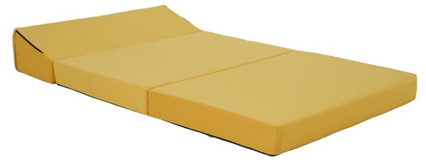 KONDELA Saltea pliabilă/fotoliu extensibil, 2 in 1, galben, VEDIS