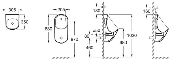 Roca Proton pisoar A3590J2000