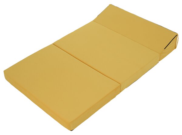 KONDELA Saltea pliabilă/fotoliu extensibil, 2 in 1, galben, VEDIS