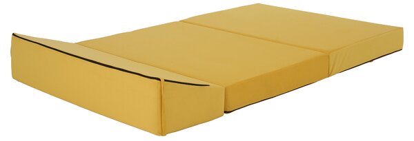 KONDELA Saltea pliabilă/fotoliu extensibil, 2 in 1, galben, VEDIS