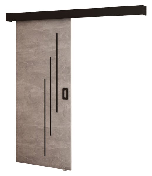KONDELA Uşă glisantă, beton/negru/negru, BERI 90 6