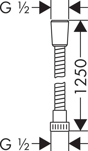Hansgrohe Metaflex furtun de duș 125 cm crom 28262000