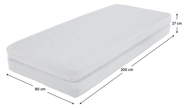 KONDELA Saltea pliabilă cu două feţe, 80/80x200, MELK