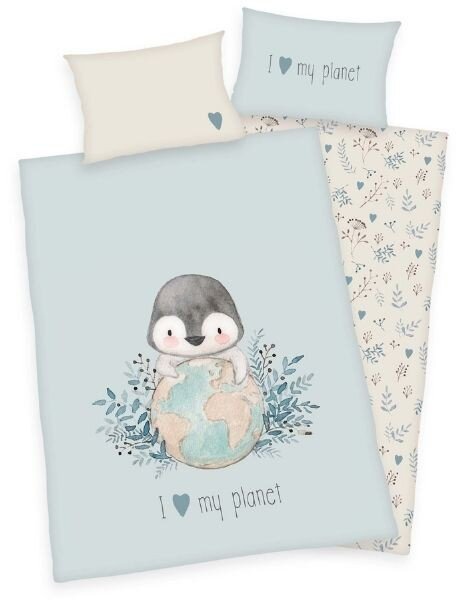 Lenjerie de pat Pinguin (planeta) pentru copii de grădiniță