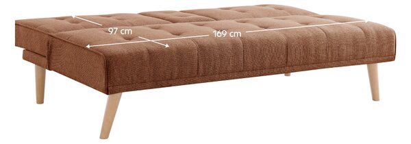 KONDELA Canapea extensibilă, maro, BABET