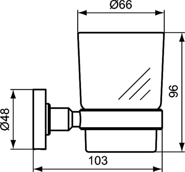 Ideal Standard IOM cană pentru spălat dinți alb-crom A9120AA