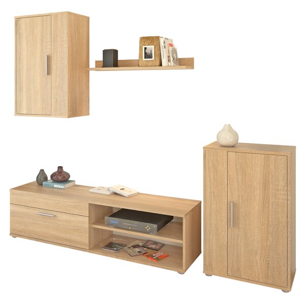 KONDELA Perete living, stejar sonoma, KEVIN
