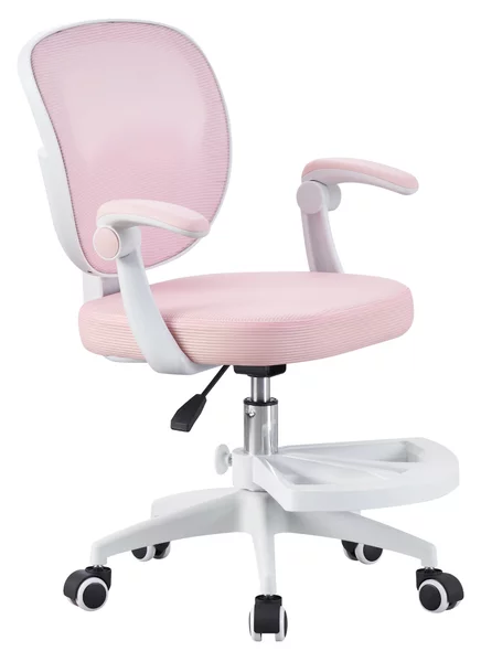 KONDELA Scaun pivotant, roz/alb, TRIXI TYP 1
