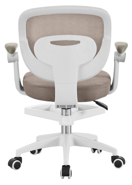 KONDELA Scaun pivotant, bej/alb, TRIXI TYP 1