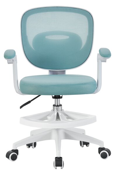KONDELA Scaun pivotant, neomint/alb, TRIXI TYP 1