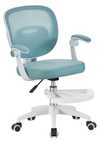 KONDELA Scaun pivotant, neomint/alb, TRIXI TYP 1