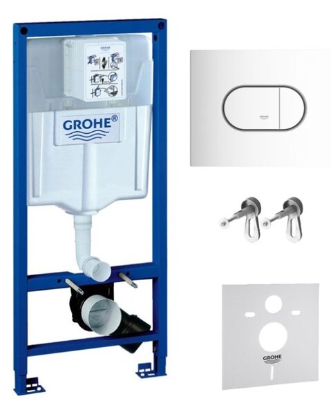 Set cadru încastrat Grohe Rapid SL 38539001, buton de spălare Grohe Arena 38858SH0