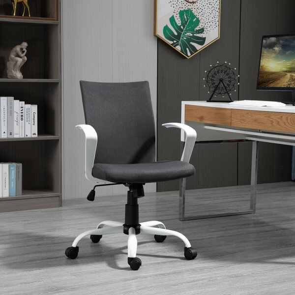 Vinsetto Scaun de Birou Ergonomic și Pivotant pentru Birou, Gri Închis | Aosom Romania