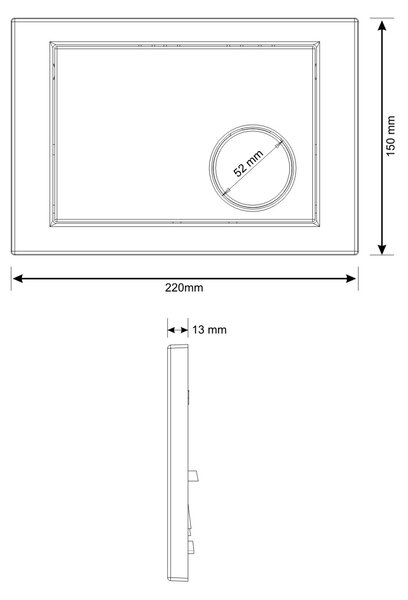 Cersanit Link buton de spălare pentru WC crom lucios K97-090
