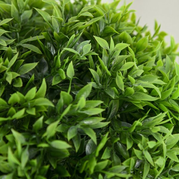 HOMCOM Plantă Artificială de Buxus cu 3 Ffere și Frunze de Bambus | Aosom Romania