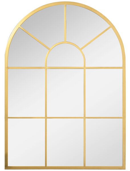 Homcom Oglinda Moderna de Perete – Arcuita 70×50 cm, Stil Fereastra Negru | Aosom Romania