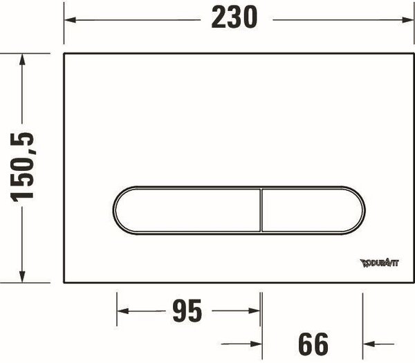 Duravit DuraSystem buton de spălare pentru WC alb WD5009011000