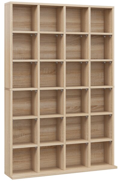 Homcom Mobila Biblioteca de Perete 24 Compartimente Inaltime Reglabila | Aosom Romania