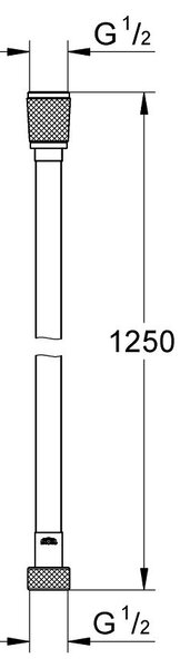 Grohe Vitalio Flex Silver furtun de duș 125 cm crom 22112000