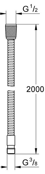 Grohe furtun de duș 200 cm crom 22116000