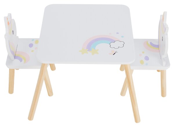 KONDELA Set pentru copii 1+2, motiv unicorn, SAVER TYP 1