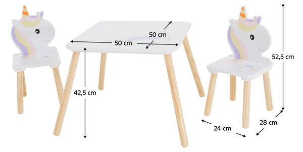 KONDELA Set pentru copii 1+2, motiv unicorn, SAVER TYP 1