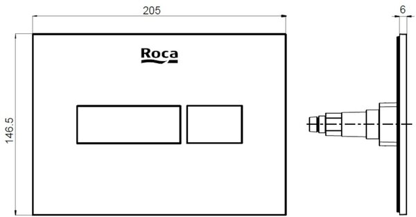 Roca Duplo Nova buton de spălare pentru WC auriu A8902202G0