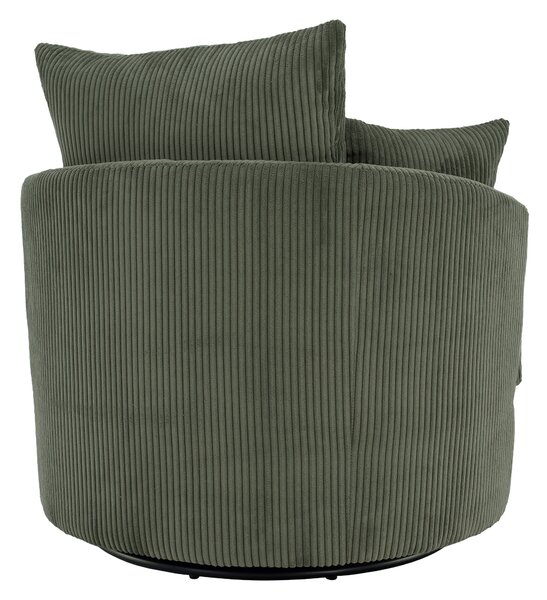 KONDELA Scaun pivotant relaxant, verde închis, SALTER