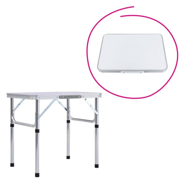KONDELA Masă de camping pliabiăla, 60 cm, aluminiu/MDF, KEPI TYP 2