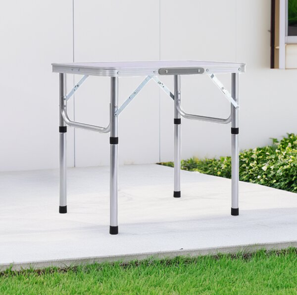 KONDELA Masă de camping pliabiăla, 60 cm, aluminiu/MDF, KEPI TYP 2