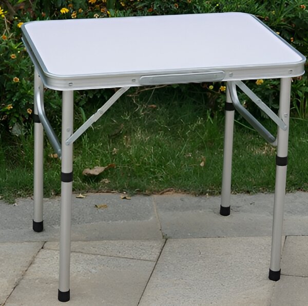 KONDELA Masă de camping pliabiăla, 60 cm, aluminiu/MDF, KEPI TYP 2