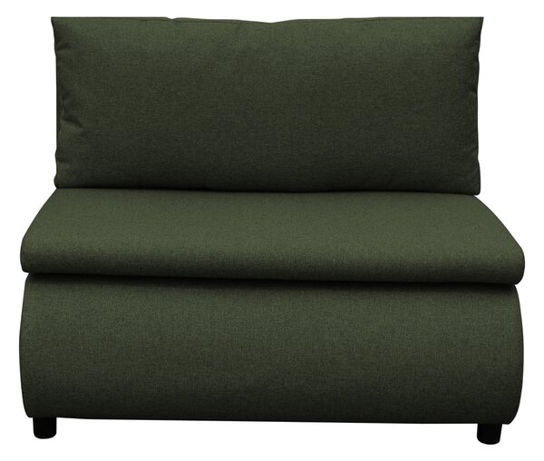 KONDELA Fotoliu extensibil cu spaţiu de depozitare, verde, FLIK