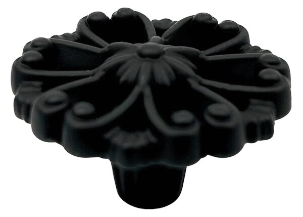 Buton pentru mobila Alia, finisaj negru mat CB, 25 mm