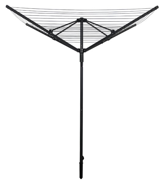 KONDELA Uscător de haine de grădină, negru, 45 m, ROTARY NEW TYP 3
