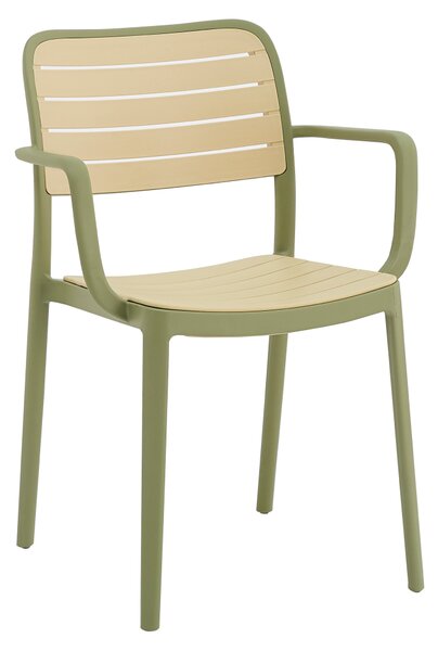KONDELA Scaun stivuibil, verde/bej, KARDOS TYP 2