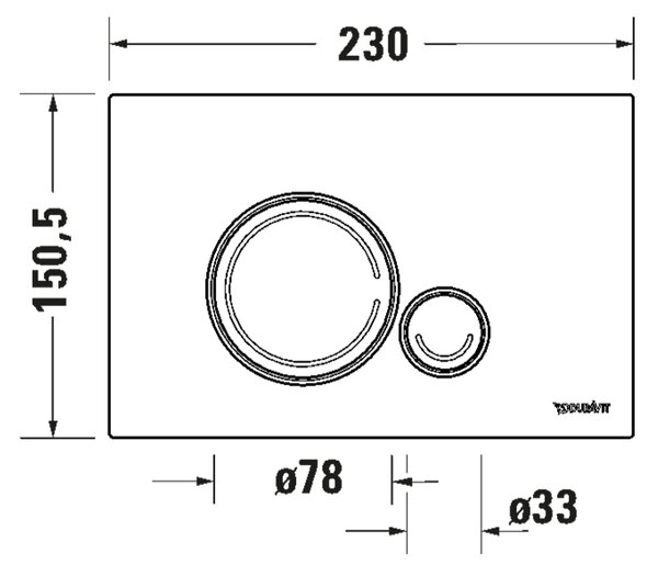 Duravit DuraSystem buton de spălare pentru WC alb WD5010011000