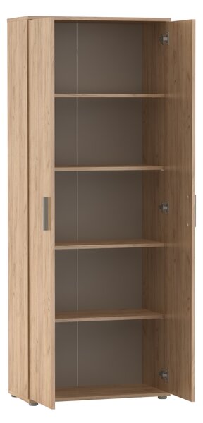 KONDELA Dulap, poliţe, cu două uşi, stejar craft auriu, SERVO TIP 1