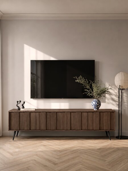 Comodă TV Flaro 184 cm cu iluminare - stejar dunin