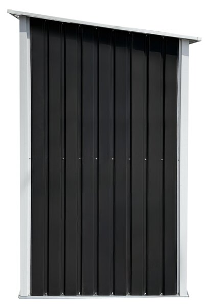 KONDELA Magazie pentru lemn, antracit/alb, 302x121,5x191 cm, DARYL TIP 3