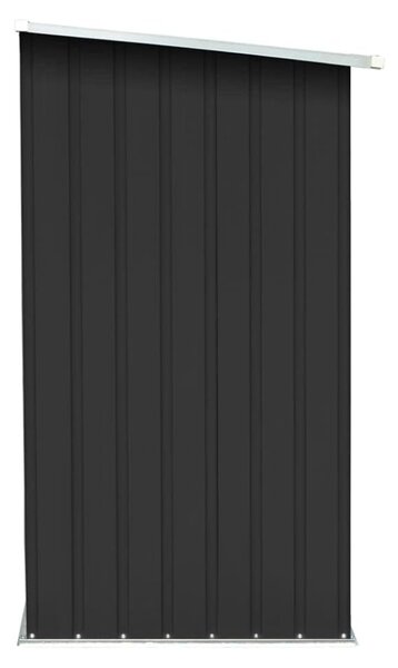 KONDELA Magazie pentru lemn, antracit/alb, 163x82x160 cm, DARYL TIP 1