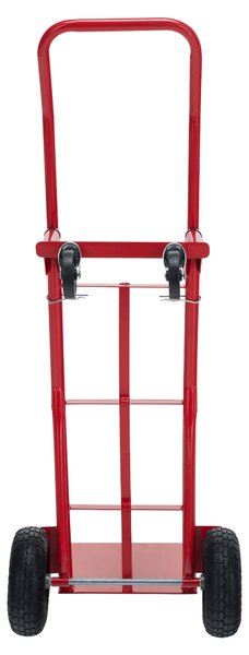 KONDELA Cărucior pentru depozit 2în1, Portanţă de 150 kg, roşu/negru, LAMY NEW
