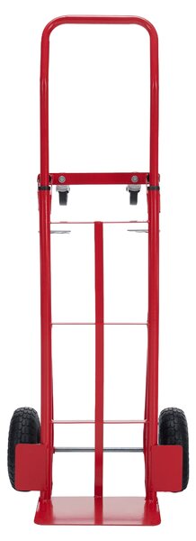 KONDELA Cărucior pentru depozit 2în1, Portanţă de 150 kg, roşu/negru, LAMY NEW