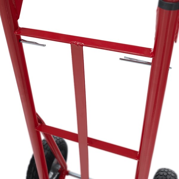 KONDELA Cărucior pentru depozit 2în1, Portanţă de 150 kg, roşu/negru, LAMY NEW